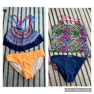2 bathing suits 14/16 runs small
